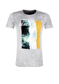 Q/S Designed By, Herren Shirt, Goldgelb / Graumeliert / Petrol / Wei&szlig;