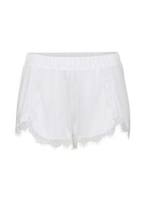 NA-KD, Damen Hose 'Overlapped Lace Detailed Shorts', Wei&szlig;