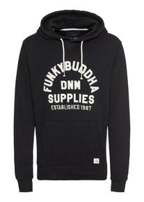Funky Buddha, Herren Hoodie 'SWEATSHIRTS', Schwarz / Weiß
