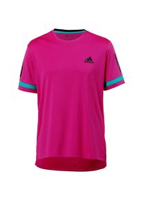 adidas Performance, Herren Tennisshirt 'CLUB 3STR TEE', T&uuml;rkis / Fuchsia