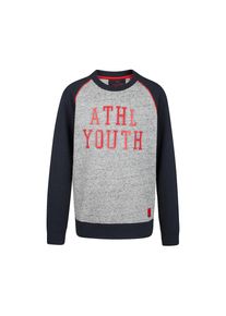 WE Fashion, Sweatshirt 'Yug', Nachtblau / Graumeliert / Rot