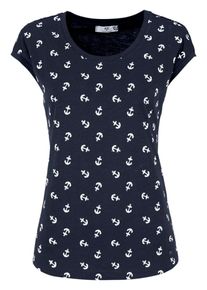 AJC, Damen Rundhalsshirt, Navy / Weiß