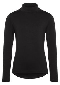 name it, M&auml;dchen Einfarbiger Rollkragenpullover, Schwarz