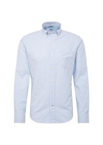 IZOD, Herren Hemd 'OXFORD STRIPE BD SHIRT', Blau / Weiß