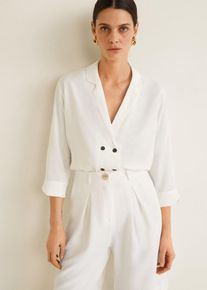 Mango, Damen Bluse 'Berta-A', Weiß