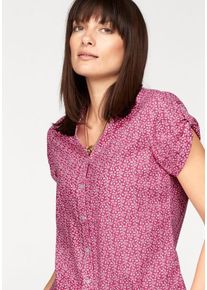 Boysen's BOYSEN'S, Damen Boysen's Hemdbluse, Dunkelpink / Wei&szlig;