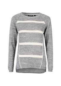 Blue, Damen Pullover, Grau / Naturweiß