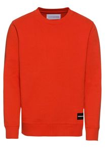 Calvin Klein Jeans, Herren Sweatshirt 'INSTITUTIONAL HEM REG CREW NECK', Orange