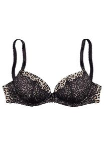 Lascana, Damen Push-up-Balconnet-BH, Beige / Schwarz