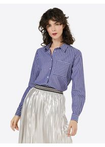 Sisters Point, Damen Hemdbluse 'VONO-SH', Blau / Wei&szlig;