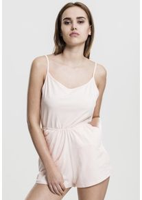 Urban Classics, Damen Short Spaghetti Jumpsuit, Rosa