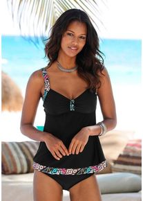 Lascana, Damen Tankini, T&uuml;rkis / Braun / Pink / Schwarz / Wei&szlig;