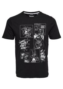 Only & Sons Only & Sons, Herren Print T-Shirt, Schwarz / Weiß