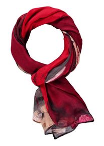 SAMOON, Damen Schal, Dunkelgrau / Altrosa / Rot