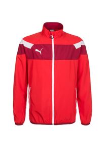 Puma, Herren Trainingsjacke 'Spirit II Woven', Rot / Wei&szlig;