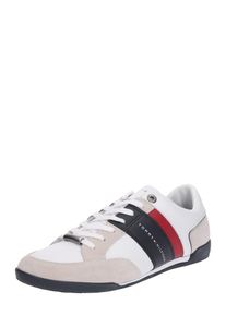 Tommy Hilfiger, Herren Sneaker Low, Beige / Navy / Hellrot / Wei&szlig;