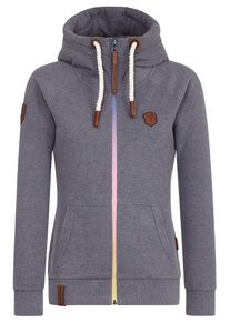 Naketano, Damen Sweatjacke 'Der letzte seiner Art', Hellgrau