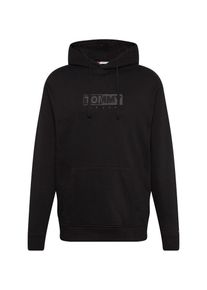 Tommy Jeans, Herren Sweatshirt 'TJM FLEECE EMBROIDERED HOODIE', Basaltgrau / Schwarz