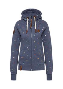 Naketano, Damen Sweatjacke 'Zucchini beste Gurke', Gelb / Apfel / Violettblau / Rot