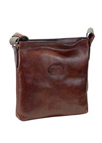 The Bridge, Damen Sfoderata Luxe Uomo Umh&auml;ngetasche Leder 22 cm, Braun