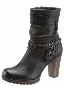 Tom Tailor, Damen Plateaustiefelette, Schwarz