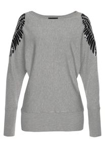 Melrose, Damen Pullover, Graumeliert