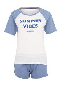 Tommy Hilfiger Underwear, Damen Schlafanzug, Hellblau / Weiß