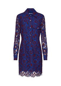 Calvin Klein, Damen Kleider 'LACE DRESS LS', Lila