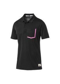 Puma, Herren Polo 'Faraday', Pink / Schwarz