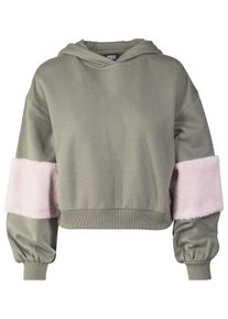 Urban Classics, Damen Hoody, Oliv / Rosa