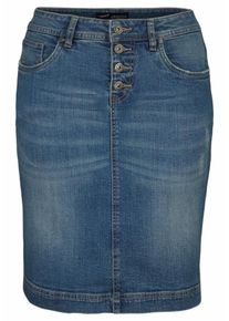Arizona, Damen Jeansrock mit Knopfleiste, Blue Denim