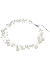 Valero Pearls, Damen Kette mit Süßwasser-Zuchtperlen, Silber