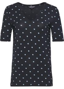 Tommy Hilfiger, Damen T-Shirt 'HEATHER / MIDNIGHT STP', Nachtblau / Hellblau