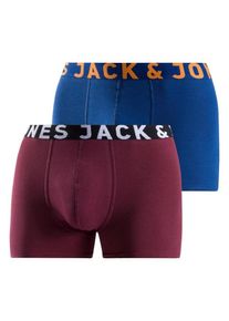 Jack & Jones JACK & JONES, Herren Trunks 'Jackall', Blau / Weinrot