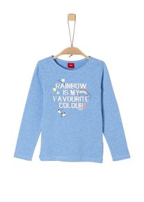 s.Oliver Junior, M&auml;dchen Longsleeve, Hellblau / Wei&szlig;