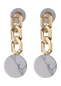 ABOUT YOU, Damen Ohrringe 'Annika', Gold / Weiß