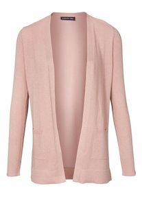 Heine, Damen Longstrickjacke Glanzgarn, Rosé