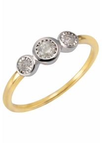 Firetti, Damen Diamantring, Gold / Weiß