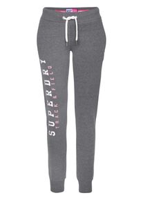 Superdry, Damen Sweathose, Graumeliert / Pink / Weiß
