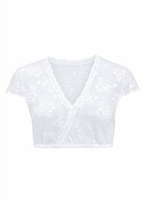 Lascana, Damen Dirndl-Shirt, Wei&szlig;