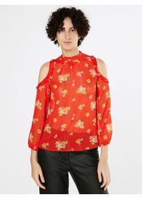 Dorothy Perkins, Damen Bluse 'KATE', Goldgelb / Hellrot