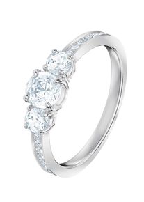 Swarovski, Damen Ring 'Attract Trilogy 5414972', Silber / Weiß