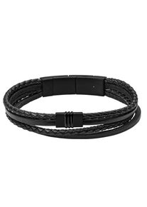 Fossil, Herren Armband 'Vintage Casual, JF03098001', Schwarz