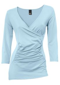Heine, Damen Wickelshirt, Blau