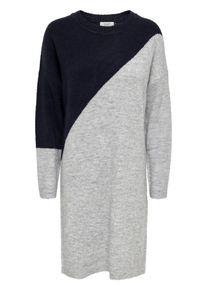 Jacqueline de Yong, Damen Strickkleid, Grau / Schwarz