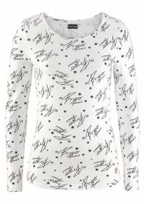 Bruno Banani, Damen Langarmshirt, Schwarz / Weiß