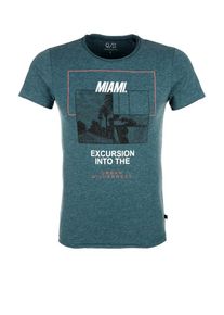 Q/S Designed By, Herren Shirt, Anthrazit / Petrol / Lachs / Weiß
