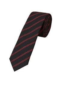 s.Oliver BLACK LABEL, Herren Krawatte, Pastellrot / Schwarz