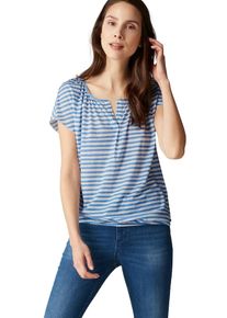 Marc O'Polo Marc O'Polo, Damen Blusenshirt, Hellblau / Naturwei&szlig;