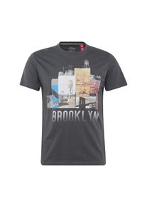 s.Oliver RED LABEL, Herren T-Shirt, Dunkelgrau / Mischfarben